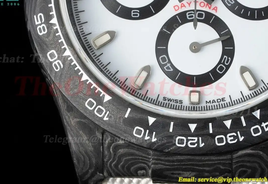 DIW QF Dial NY Daytona SA4130 White 40mm Carbon 0426